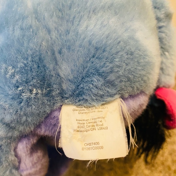 Eeyore Donkey Plush 11" With Detachable Tail Pink Bow Disney Store Exclusive - Picture 6 of 6